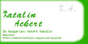 katalin ackert business card